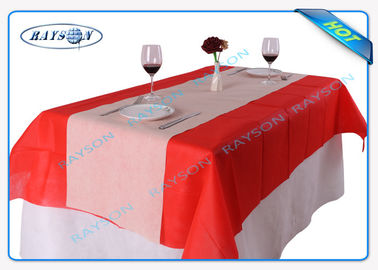 Różowy czerwony nietkany obrus okładka do winyli serwetka serwetka etykieta klienta