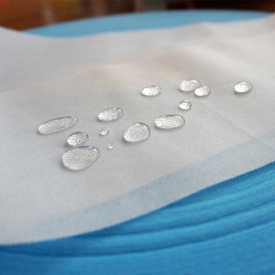 100% niebieski kolor antystatyczna jednorazowa rolka tkaniny sms do robienia sukni medycznej
