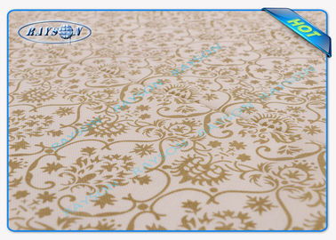 Złoty Kwiat Druk Wodoodporny Non Woven Tablecloth Do użytku domowego