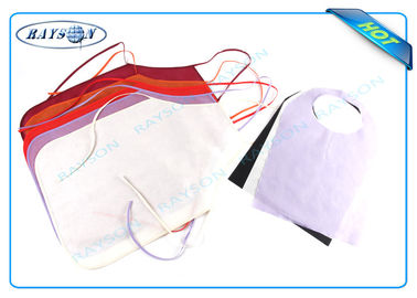 Kolorowe jednorazowe śliniaczek i fartuch PP Spunbond Non Woven do użytku domowego, medycznego